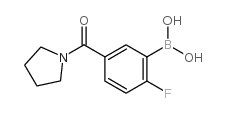 2-氟-5-(吡咯烷-1-羰基)苯硼酸结构式