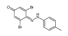 3,5-dibromo-4-[(4-methylphenyl)hydrazinylidene]cyclohexa-2,5-dien-1-one Structure