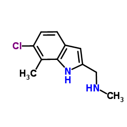 1-(6-Chloro-7-methyl-1H-indol-2-yl)-N-methylmethanamine Structure