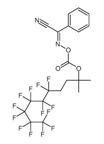 2-[(4,4,5,5,6,6,7,7,8,8,9,9,9-十三氟-1,1-二甲基壬基氧)羰基氧亚氨基]-2-苯乙腈结构式