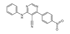 4-anilino-6-(4-nitrophenyl)pyrimidine-5-carbonitrile结构式