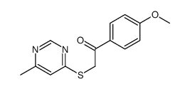 1-(4-methoxyphenyl)-2-(6-methylpyrimidin-4-yl)sulfanylethanone Structure