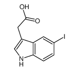 1H-Indole-3-aceticacid,5-iodo-(9CI)结构式