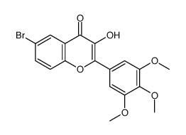 6-Bromo-3-hydroxy-2-(3,4,5-trimethoxyphenyl)-4H-chromen-4-one Structure