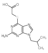 2-[2-amino-9-(2-methylpropyl)purin-6-yl]sulfanylacetic acid结构式