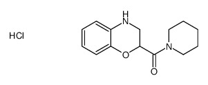 2-(哌啶-1-基羰基)-3,4-二氢-2H-1,4-苯并噁嗪盐酸盐结构式