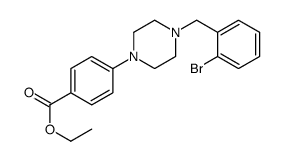 4-(4-(2-溴苄基)哌嗪-1-基)苯甲酸乙酯结构式