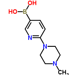 (6-(4-甲基哌嗪-1-基)吡啶-3-基)硼酸结构式