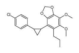 4-[2-(4-chlorophenyl)cyclopropyl]-6,7-dimethoxy-5-propyl-1,3-benzodioxole结构式