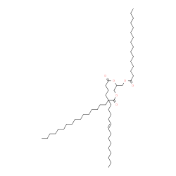 1-[[(1-oxohexadecyl)oxy]methyl]-2-[(1-oxooctadecyl)oxy]ethyl (E)-9-octadecenoate Structure
