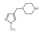 1-[(1-甲基-1H-吡唑-4-基)甲基]哌嗪结构式