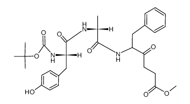 Boc-Tyr-D-Ala-Phe-CH2-CH2-CO-OMe结构式