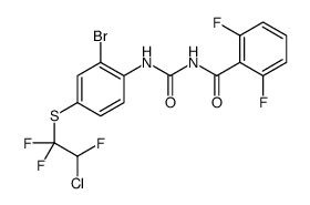 N-[[2-bromo-4-(2-chloro-1,1,2-trifluoroethyl)sulfanylphenyl]carbamoyl]-2,6-difluorobenzamide结构式