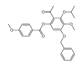 2-acetyl-5-(benzyloxy)-3-isopropoxy-4-methoxyphenyl 4-methoxybenzoate Structure