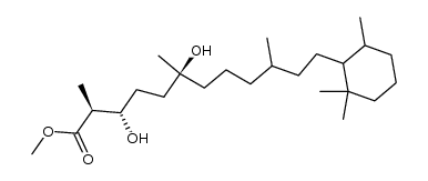 (2S,3S,6S)-methyl 3,6-dihydroxy-2,6,10-trimethyl-12-(2,2,6-trimethylcyclohexyl)dodecanoate Structure