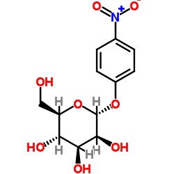 4-硝基苯基-α-D-吡喃甘露糖苷结构式