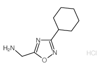 (3-环己基-1,2,4-噁二唑-5-基)甲基胺盐酸盐结构式