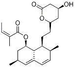 (2Z)-2-甲基-2-丁烯酸 (1S,3R,7S,8S,8AR)-1,2,3,7,8,8A-六氢-3,7-二甲基-8-[2-[(2R,4R)-四氢-4-羟基-6-氧代-2H-吡喃-2-基]乙基]-1-萘基酯结构式