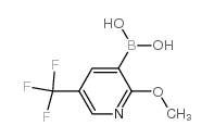 2-Methoxy-5-trifluoromethylpyridine-3-boronic acid structure