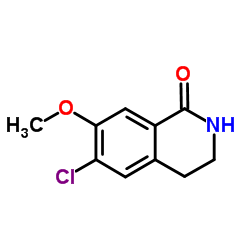 6-Chloro-7-methoxy-3,4-dihydro-1(2H)-isoquinolinone结构式