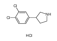 3-(3,4-二氯苯基)吡咯烷盐酸盐结构式