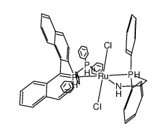 二氯[(R)-双(二苯基膦基)-1,1-联萘基] [2-(二苯基膦基乙胺)钌(II)结构式