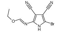 ethyl N-(5-bromo-3,4-dicyano-1H-pyrrol-2-yl)methanimidate Structure