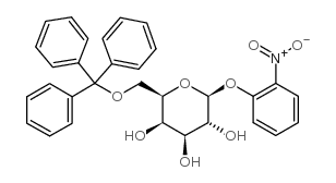 2-硝基苯基-6-O-三苯甲基-Β-D-吡喃半乳糖苷结构式