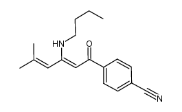 (Z)-4-(3-(butylamino)-5-methylhexa-2,4-dienoyl)benzonitrile Structure
