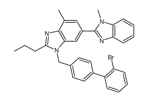 3'-((2'-bromobiphenyl-4-yl)methyl)-1,7'-dimethyl-2'-propyl-1H,3'H-2,5'-bibenzo[d]imidazole结构式