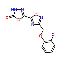 5-{3-[(2-Chlorophenoxy)methyl]-1,2,4-oxadiazol-5-yl}-1,3,4-oxadiazol-2(3H)-one Structure