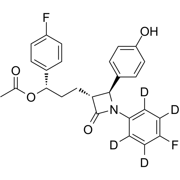3-O-Acetyl Ezetimibe-d4结构式