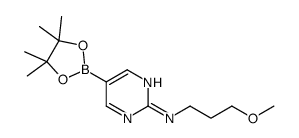 2-(3-甲氧基丙基氨基)嘧啶-5-硼酸频那醇酯结构式
