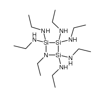 1-ethyl-2,2,3,3,4,4-hexakisethylamino-1-aza-2,3,4-trisilacyclobutane结构式