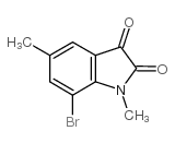 7-溴-1,5-二甲基-1H-吲哚-2,3-二酮结构式