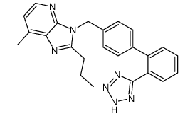 7-methyl-2-propyl-3-[[4-[2-(2H-tetrazol-5-yl)phenyl]phenyl]methyl]imidazo[4,5-b]pyridine结构式
