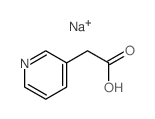3-Pyridineacetic acid,sodium salt (1:1) Structure