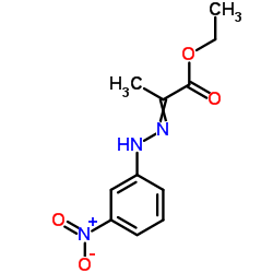 Ethyl 2-[(3-nitrophenyl)hydrazono]propanoate结构式