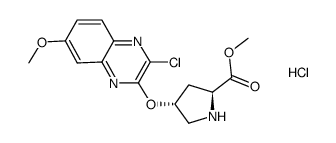 甲基(2S,4R)-4-((3-氯-7-甲氧基喹唑-2-基)氧基)吡咯烷-2-羧酸甲酯结构式