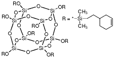 八[2-(4-环己烯基)乙基二甲基硅氧基]取代的PSS结构式