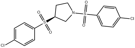 (S)-1,3-双((4-氯苯基)磺酰基)吡咯烷结构式