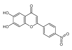 6,7-dihydroxy-2-(4-nitrophenyl)chromen-4-one结构式