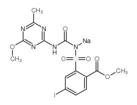 碘甲磺隆钠盐结构式