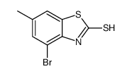 4-溴-2-疏基-6-甲基苯并噻唑结构式