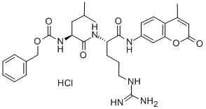 Z-Leu-Arg-AMC hydrochloride salt结构式