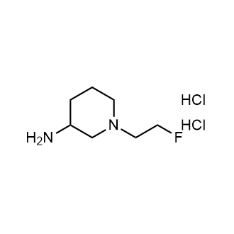 1-(2-氟乙基)哌啶-3-胺二盐酸盐结构式