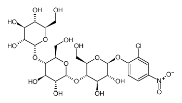 2-氯-4-硝基苯基-Β-D-麦芽三糖糖苷结构式