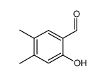 2-羟基-4,5-二甲基-苯甲醛结构式