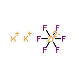 Dipotassium hexafluorozirconate(2-) Structure