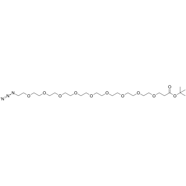 叠氮-九聚乙二醇-丙酸叔丁酯结构式